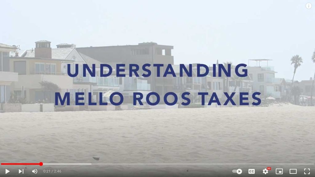 screenshot of video explaining mello-roos tax