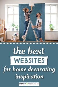 image of couple decorating and text