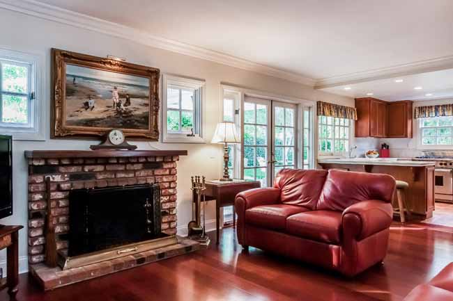 Family Room and Kitchen in Orange County home for sale 