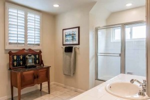 Two bathrooms in Huntington Beach home