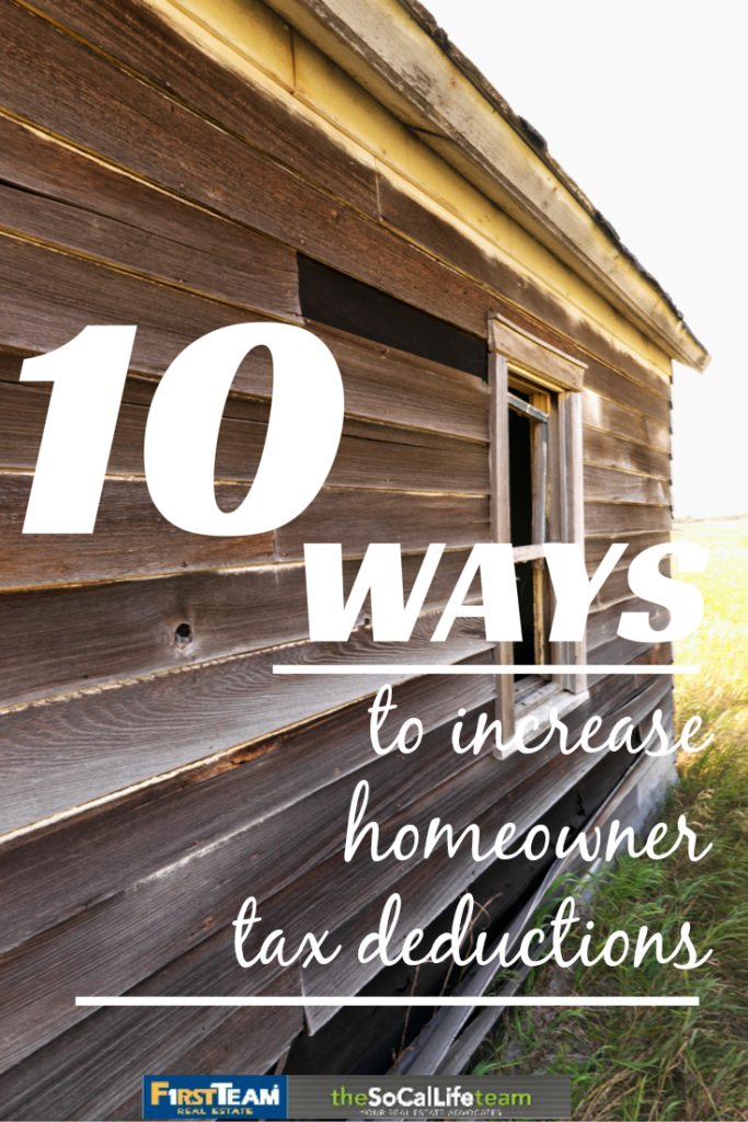 10 Ways to Increase Homeowner Tax Deductions