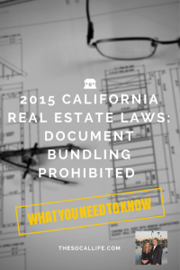 2015 California Real Estate Laws: Document Bundling Prohibited by HOAs
