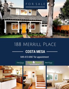 Home For Sale in Costa Mesa: 188 Merrill Place