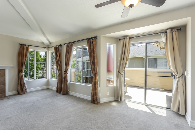 front room with windows