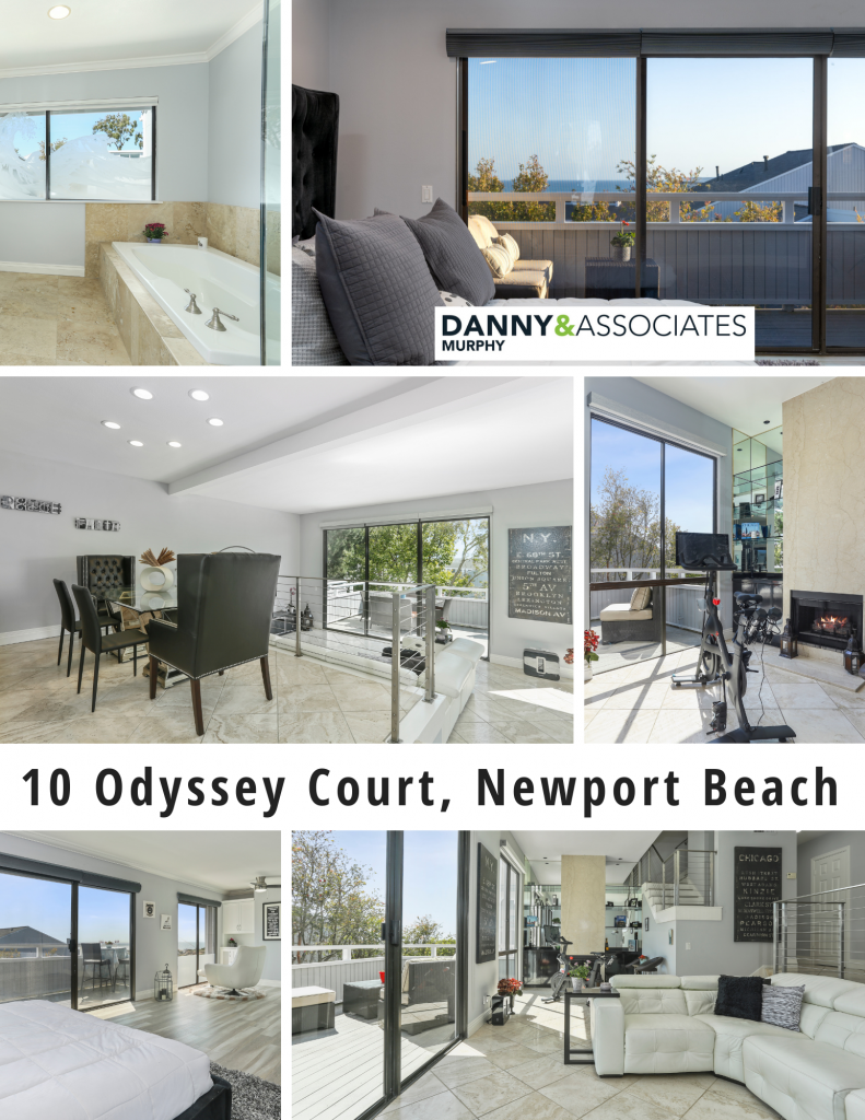 10 Odyssey Court, Newport Beach is a nicely upgraded 2 bed, 2.5 bath condo with panoramic ocean views from the Newport Pier to Catalina to Palos Verdes!