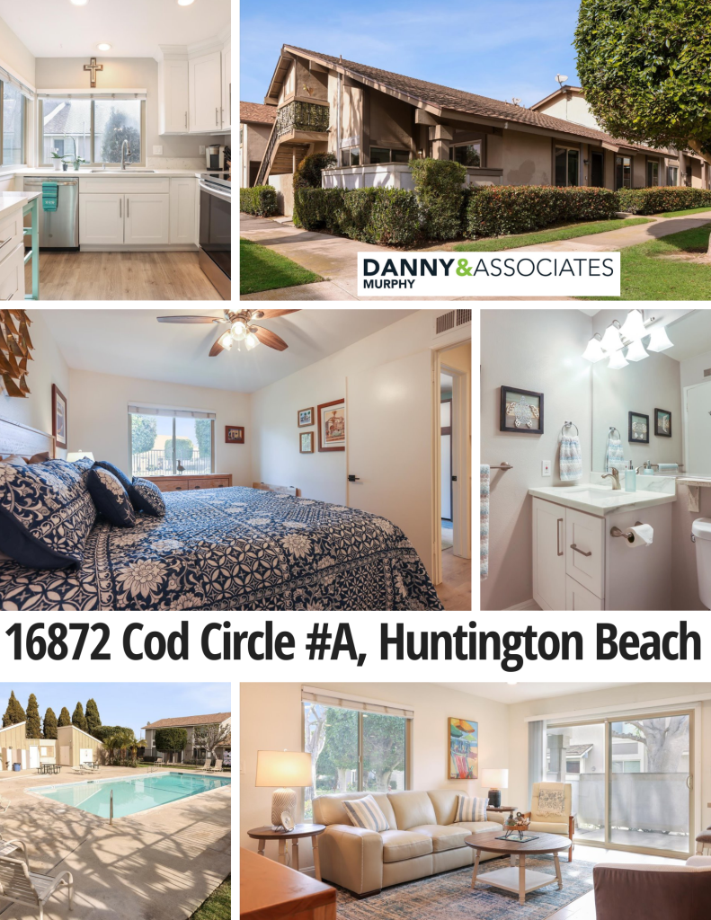 16872 Cod Circle #A, Huntington Beach is a  beautiful 2 bedroom, 1 Bathroom, end unit condo in the highly sought after Huntington Township community!