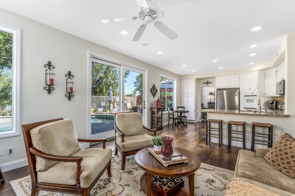 46 Via Tronido, Rancho Santa Margarita is a spacious interior tract home with 4 bedrooms, 3 bath rooms, a gorgeous backyard with a pool and spa and is situated on a quiet street in the Buena Vista Community!