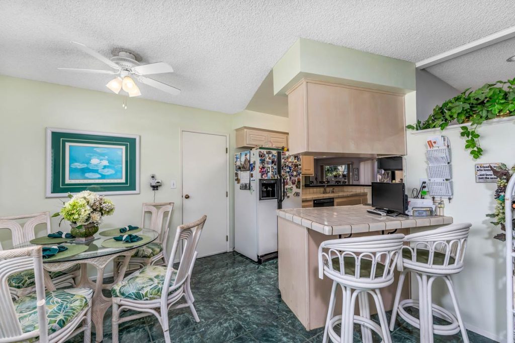 view of kitchen and dining nook