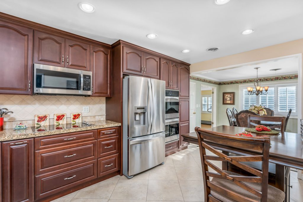 kitchen redone with stainless steel appliances