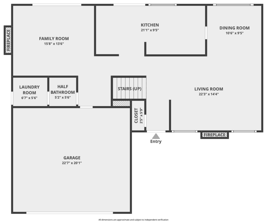 floor plan of first floor at 19721 Topeka Lane, Huntington Beach