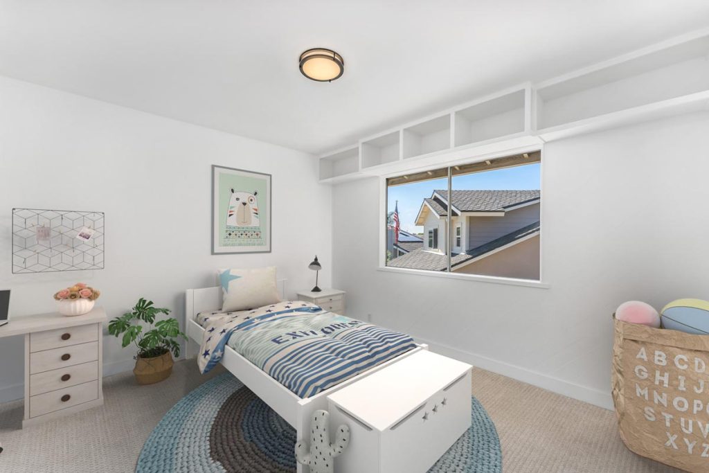 virtually staged kids bedroom