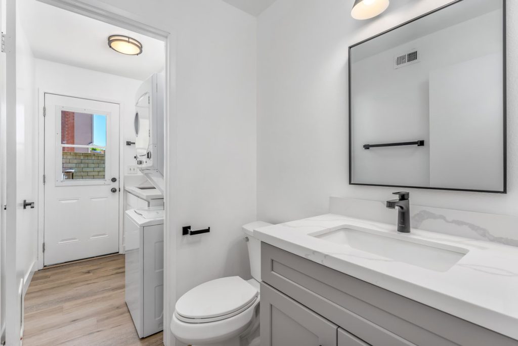 sink, toilet and laundry room