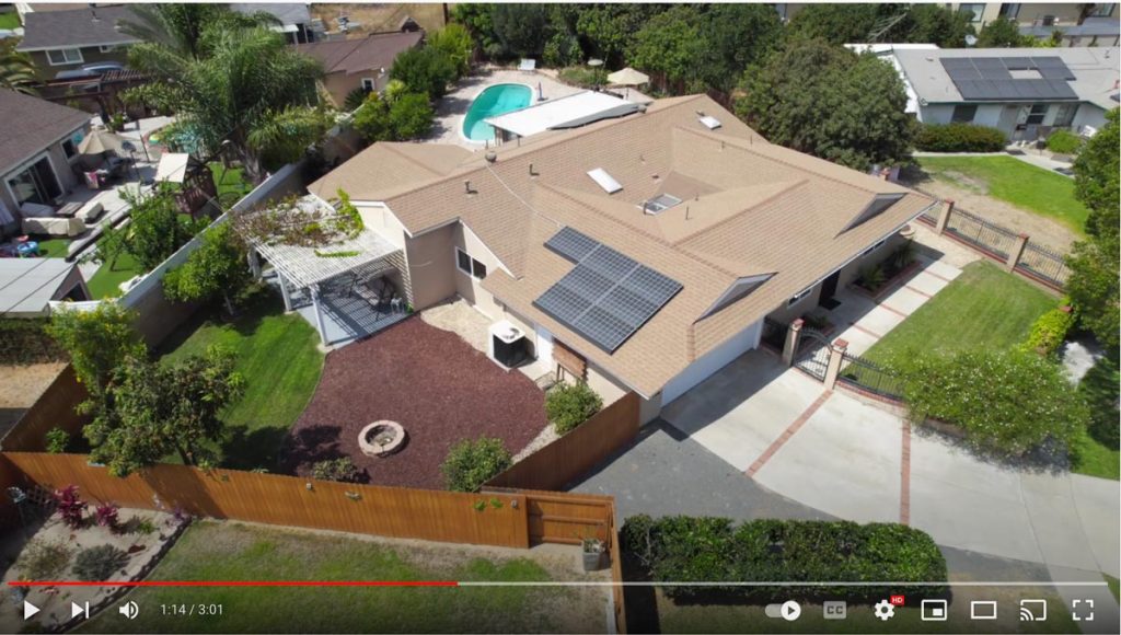 screenshot of youtube video touring anaheim house