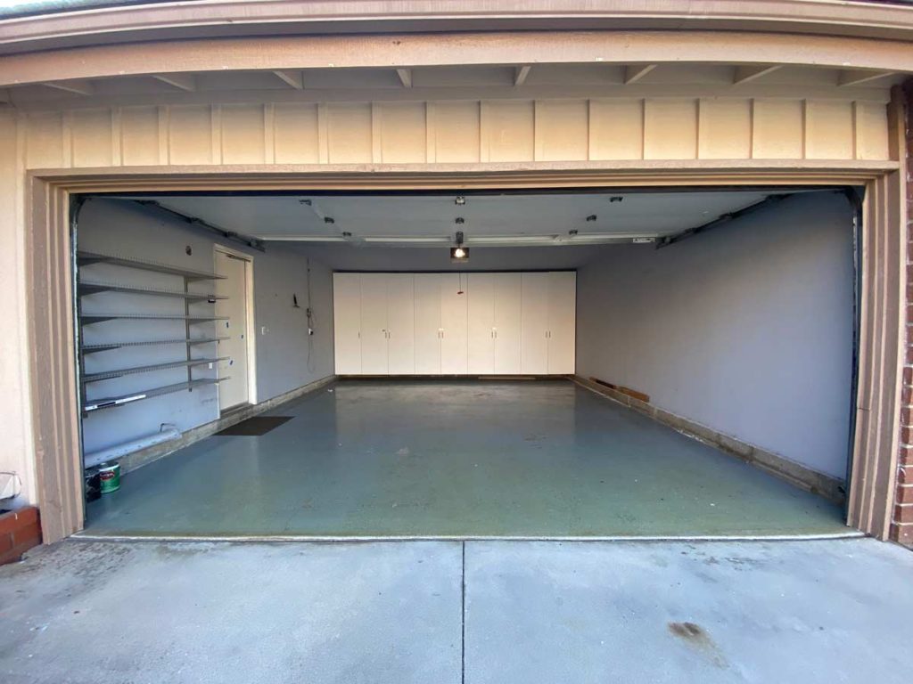 empty two car garage