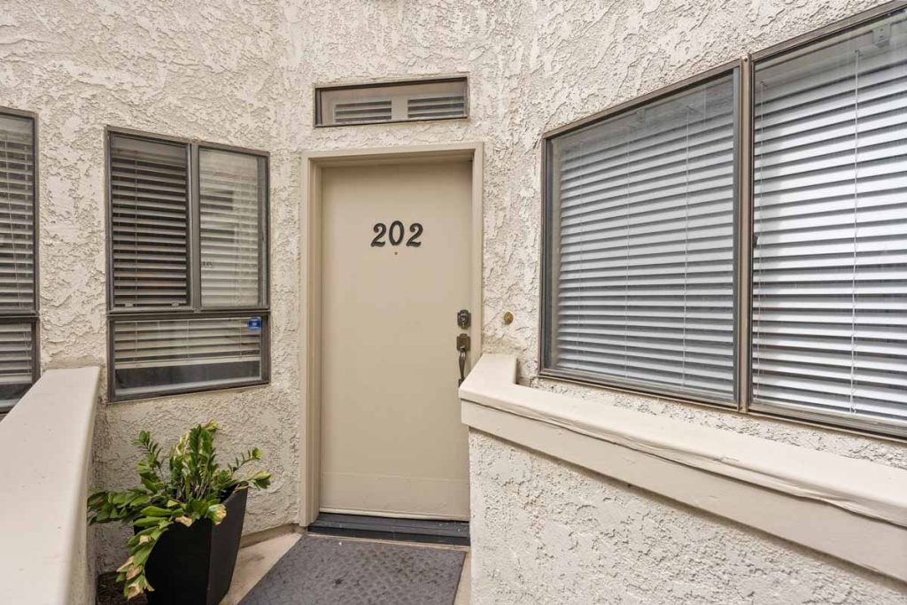 front door of apartment 202