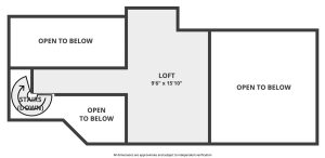 second floor floor plan of Tortuga Drive