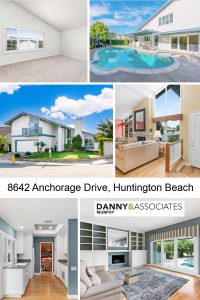 Pinnable image with multiple pictures of house for sale