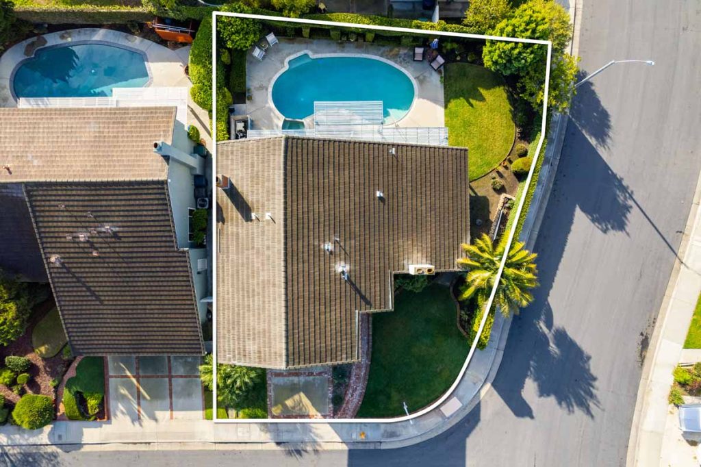 aerial view of house for sale