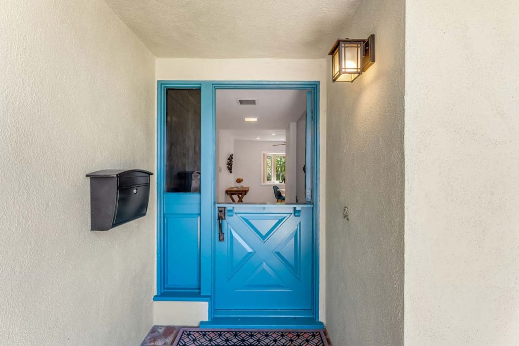 blue dutch door at 9472 Iolani Circle, Huntington Beach