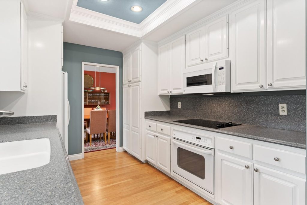 kitchen with white appliances