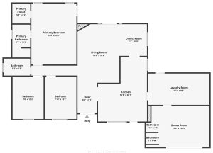 floor plan for 18814 Santa Mariana St, Fountain Valley
