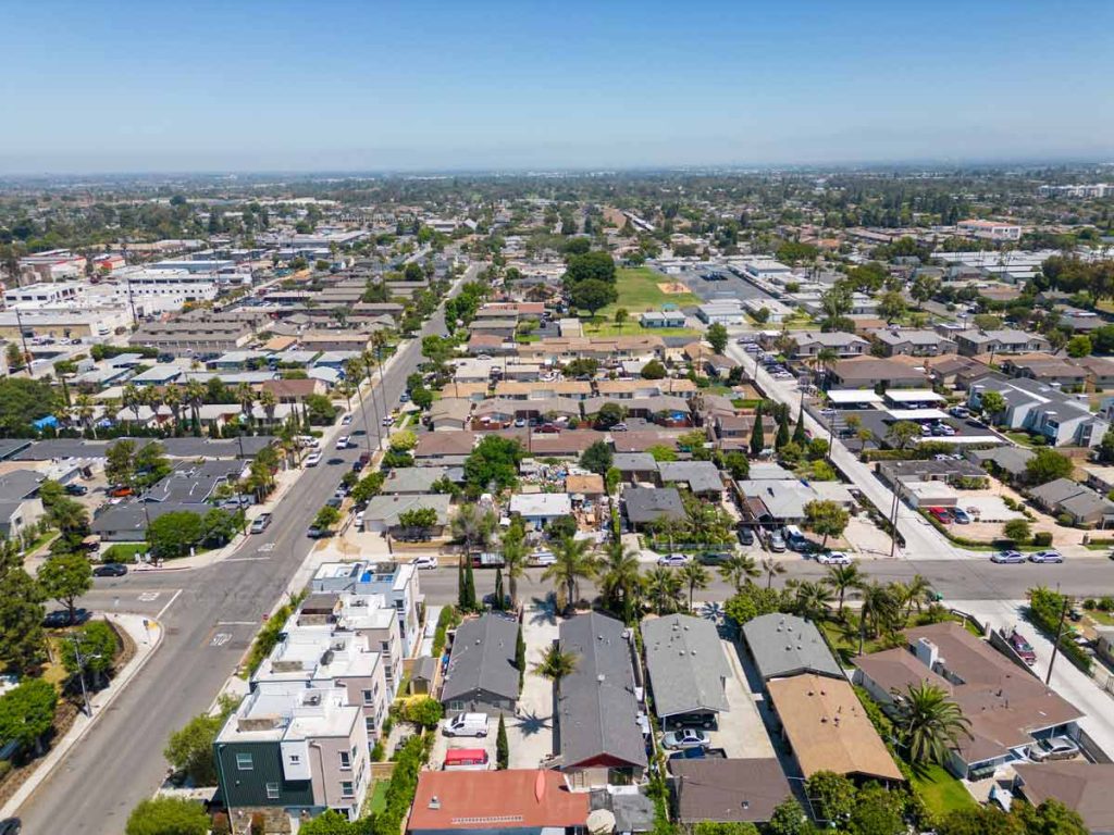 aerial view of 734 W 20th Street