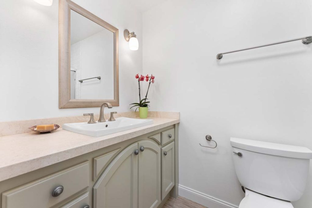 bathroom with sink and toilet at 8581 Bayonne Drive, Huntington Beach