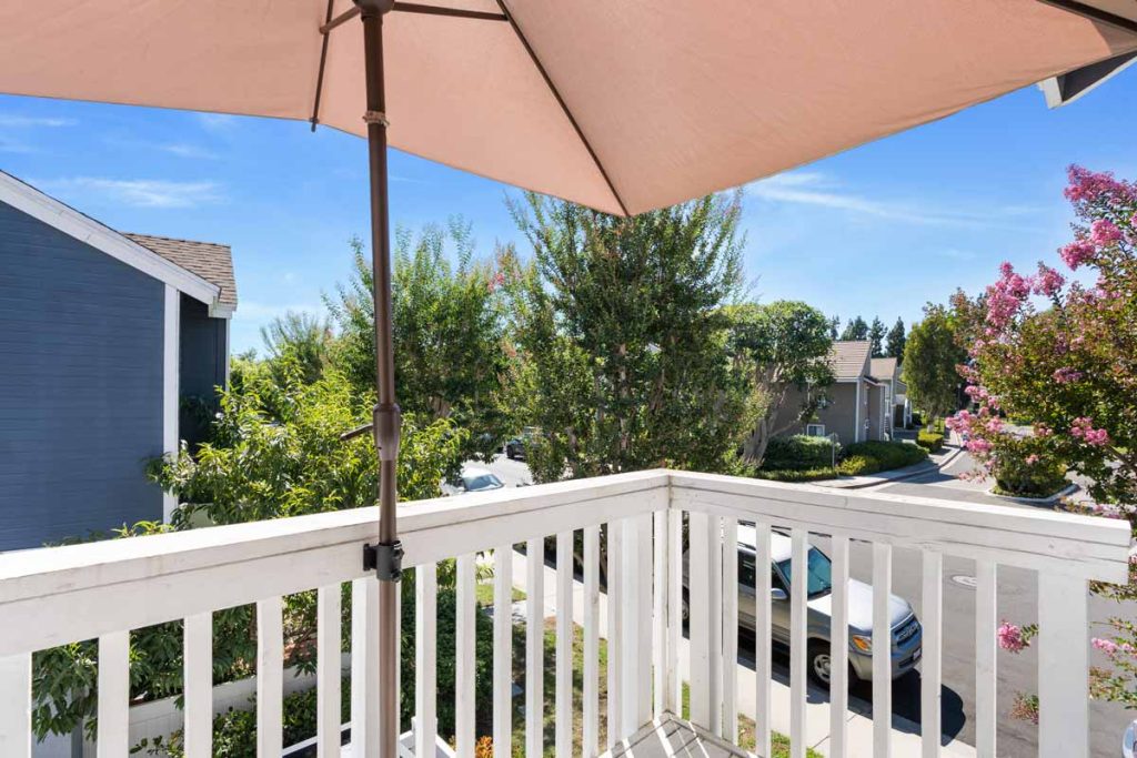 upstairs deck with umbrella at 15 Briarwood Lane #64