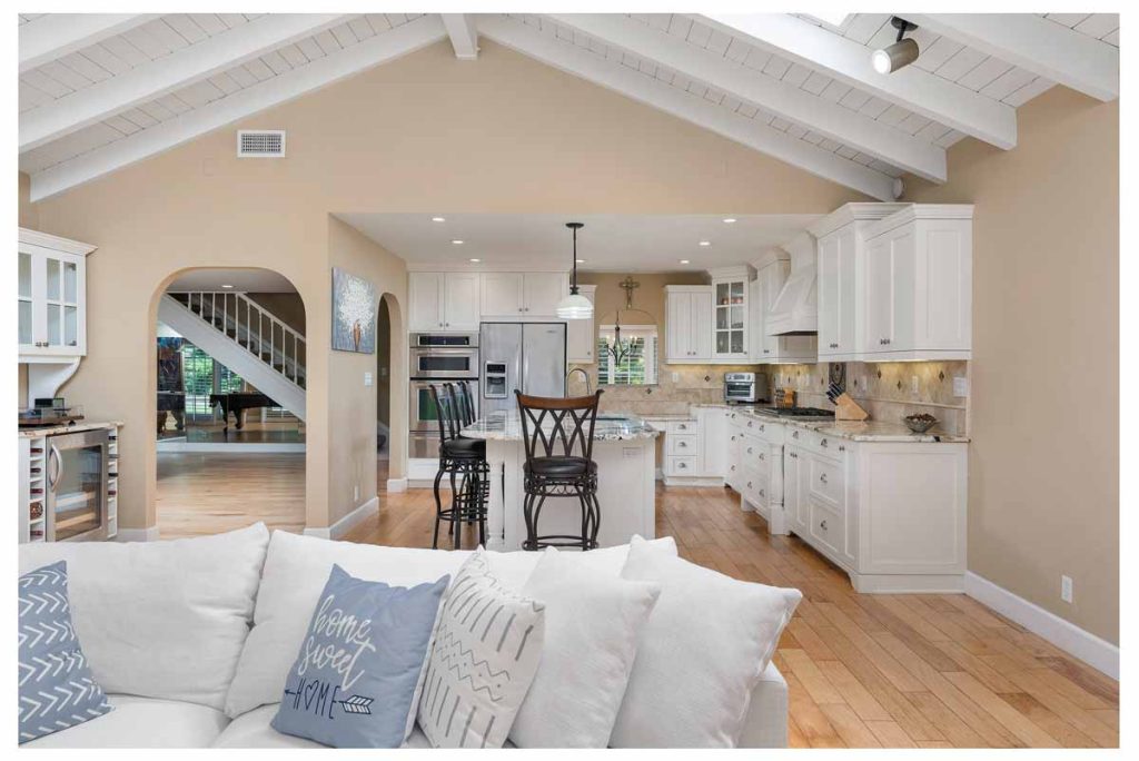 view of kitchen from living room