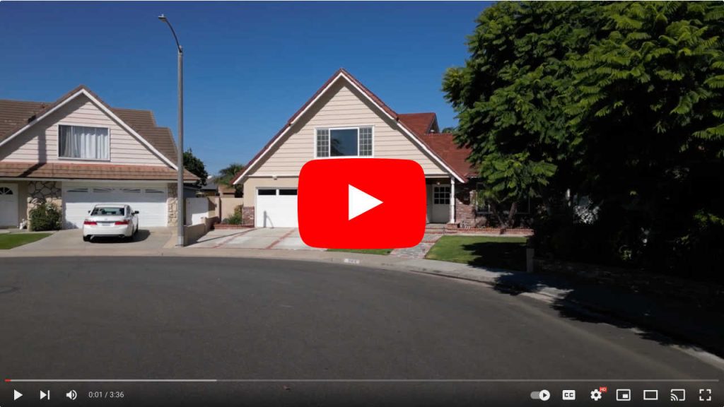 youtube screenshot of video tour of 21372 Pensacola Circle, Huntington Beach