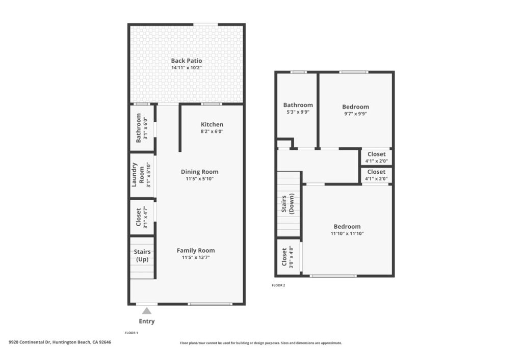 first and second level floor plans