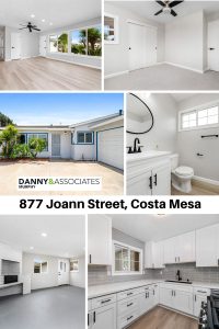 six images of house for sale in costa mesa with text showing address