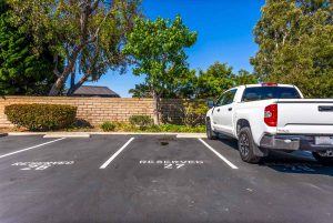 uncovered parking spot