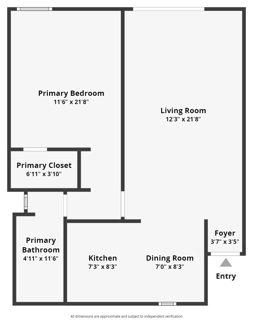 floor plan for 1010 W MacArthur Blvd. #54, Santa Ana showing one bedroom, one bathroom, kitchen dining space, living room and closet