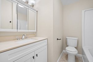 bathroom showing vanity and toilet