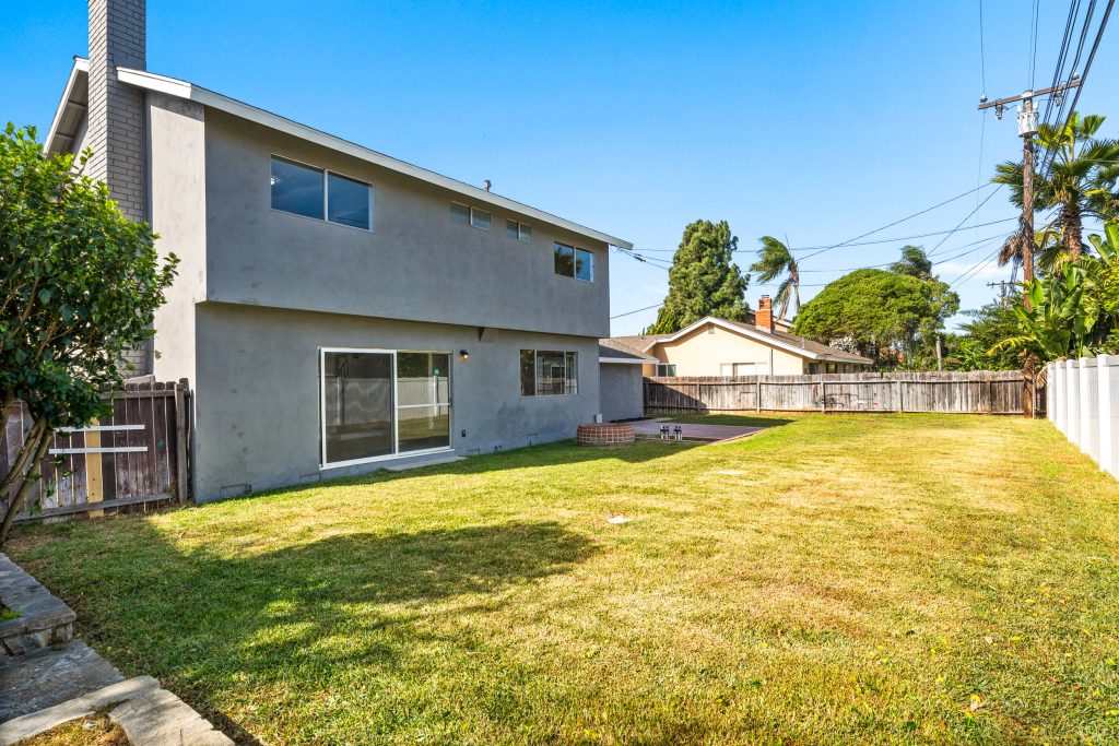 large grassy backyard