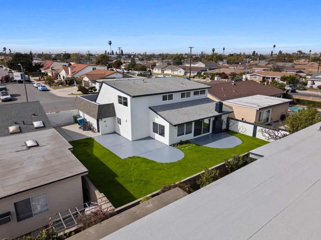 aerial view of 14522 Petsworth Lane backyard