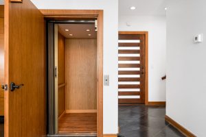 elevator and hall in home for sale