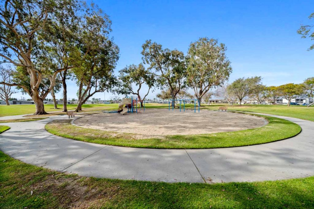 neighborhood park with play structure