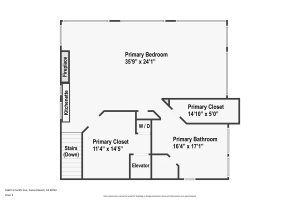 third level floor plans for 16601 S Pacific Ave, Sunset Beach