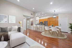 staged living, dining and kitchen