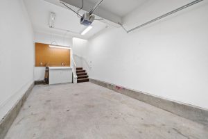empty one car garage space
