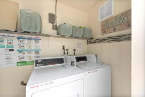coin laundry in community laundry room