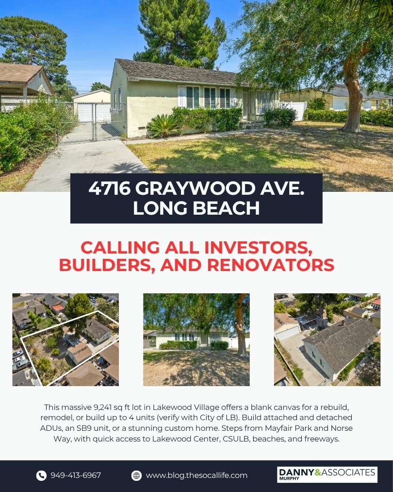 multiple images of exterior of 4716 Graywood Avenue, Long Beach 