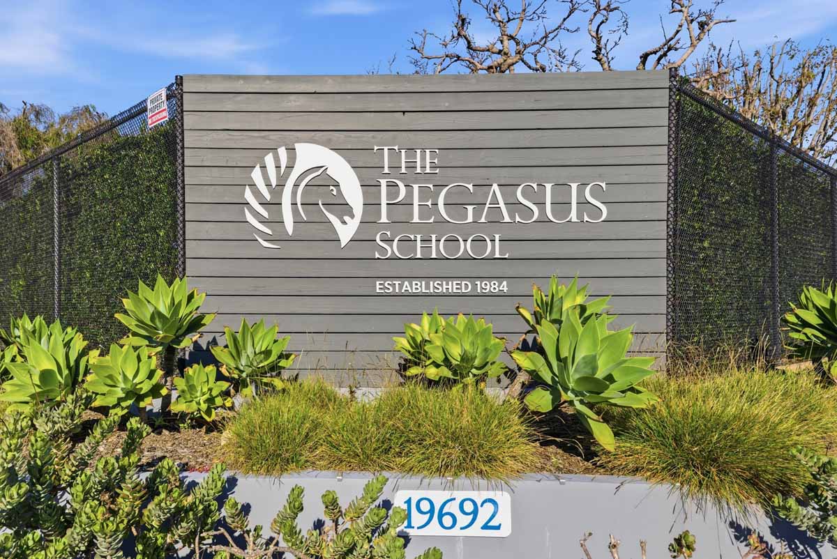 Signage of The Pegasus School.