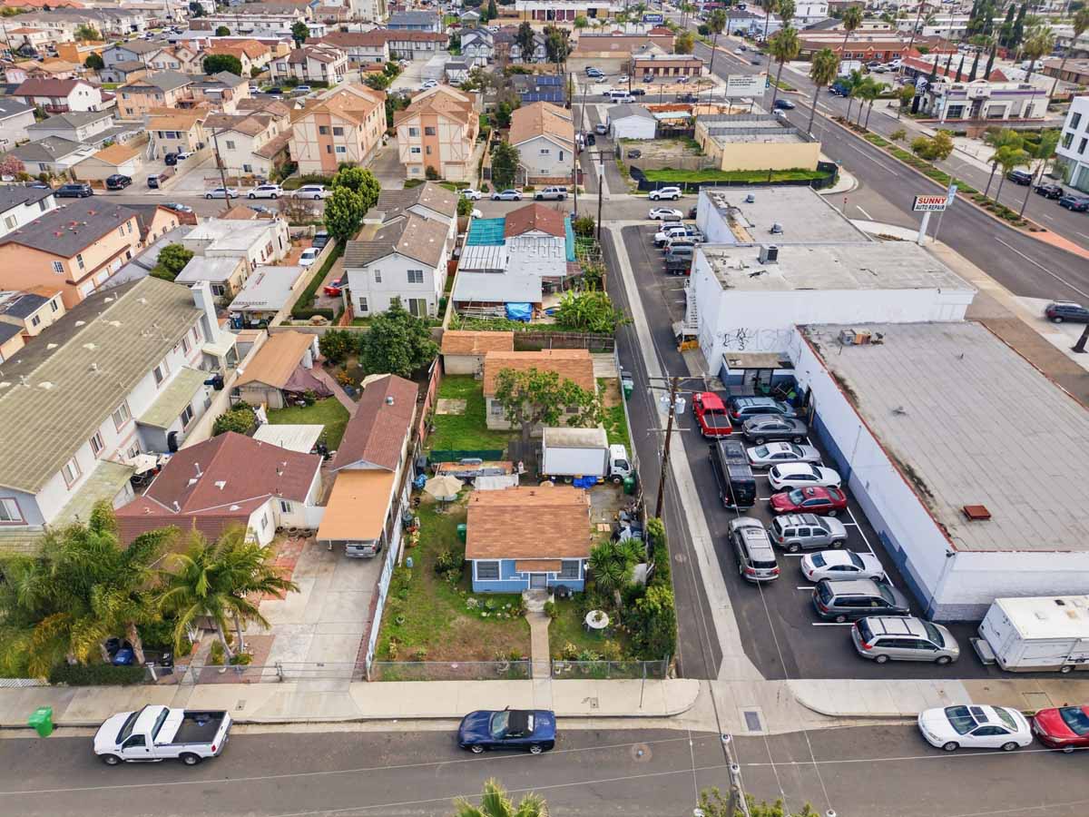 Aerial view of 13942 Locust Street in Westminster.