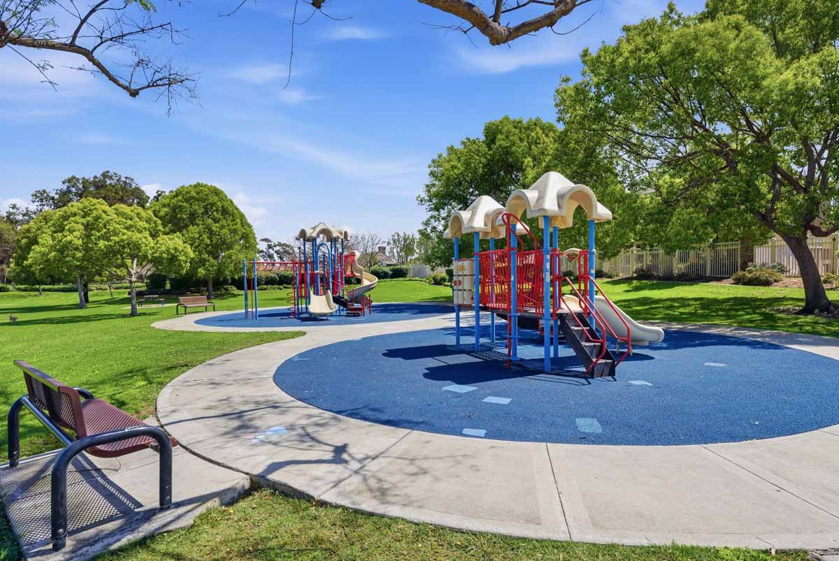 Community playground with a slide.