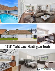 Six different images of 19151 Yacht Lane, Huntington Beach with the address in the center.