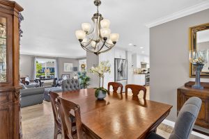 Dining room that is open to the kitchen and living room.