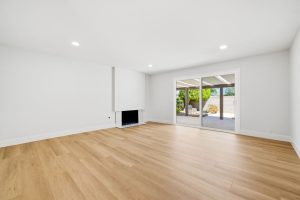 Bright remodeled living room at 19562 Aragon Circle in Huntington Beach.